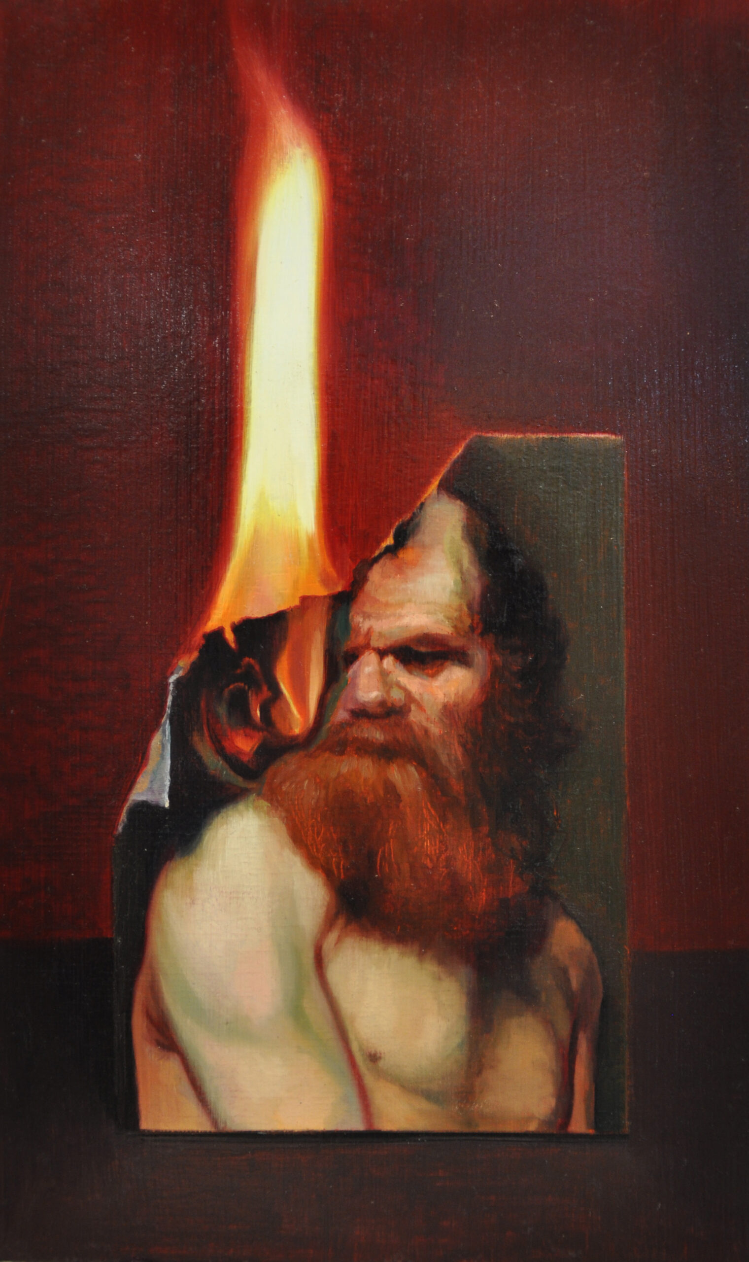 Nils Jakob Is On Fire L Auf Holz 30x18cm 2022